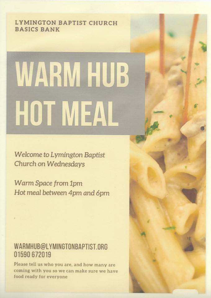Warm Hub & Evening Meal